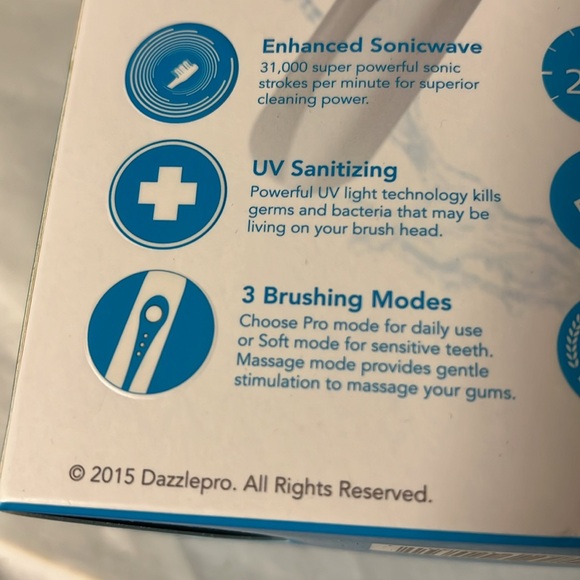 Dazzlepro advanced sonic toothbrush. New in box - Picture 10 of 10